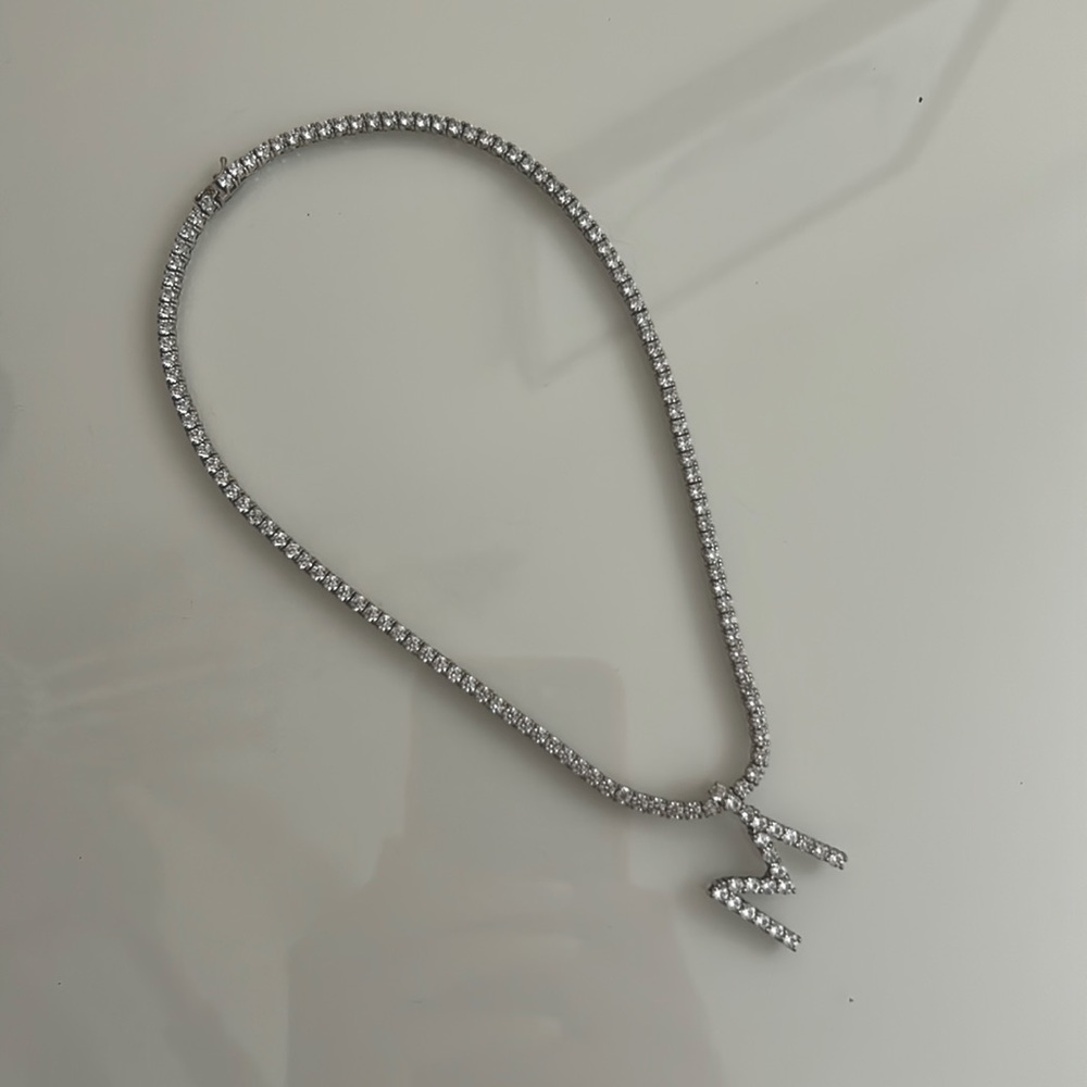 M initial necklace